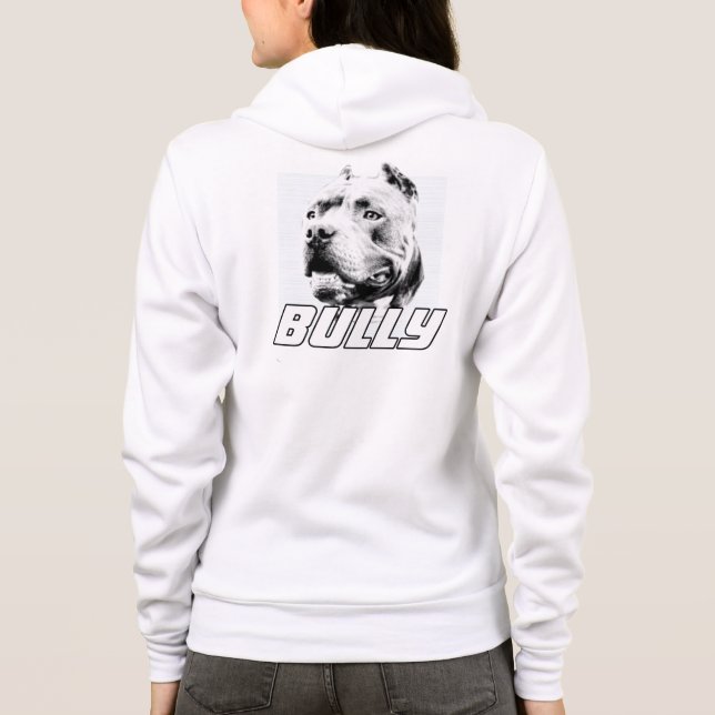 American Bully Dog Zip Hoodie Sweatshirt (Back)