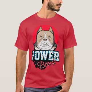 American Bully Fawn and White Colours Power Breed T-Shirt
