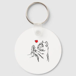 American Bully Love Cute Pitbull Dog Mum Funny Gir Key Ring