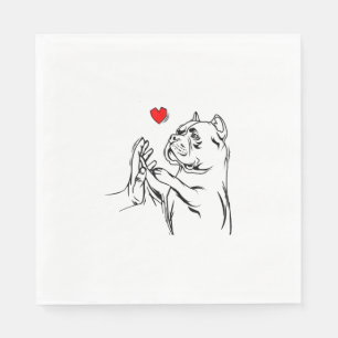 American Bully Love Cute Pitbull Dog Mum Funny Gir Napkin