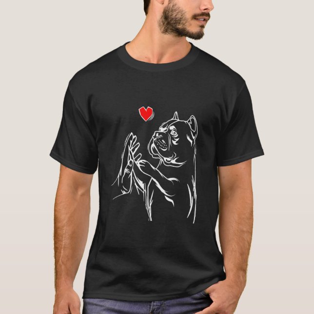 American Bully Love Cute Pitbull Dog Mum Funny Gir T-Shirt (Front)