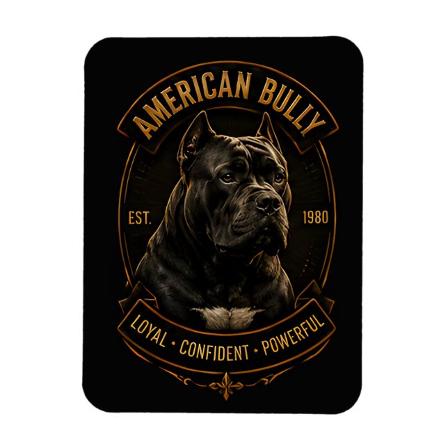 American Bully Loyal Confident Powerful Dog Breed Magnet (Vertical)