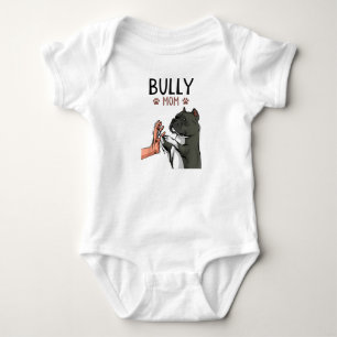 American Bully Mum Cute Dog Baby Bodysuit