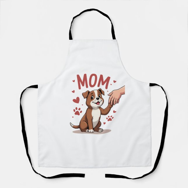 American Bully Mum Cute Dog Mama Funny Women Apron (Front)