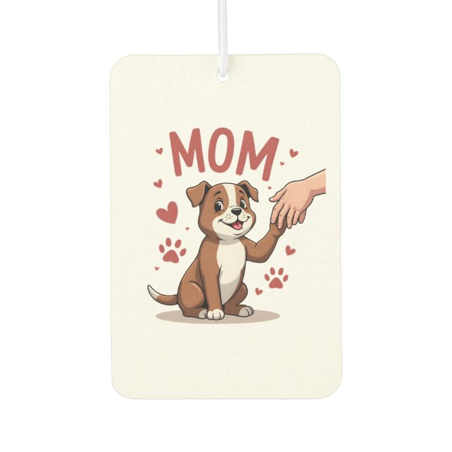 American Bully Mum Cute Dog Mama Funny Women Car Air Freshener (Front)
