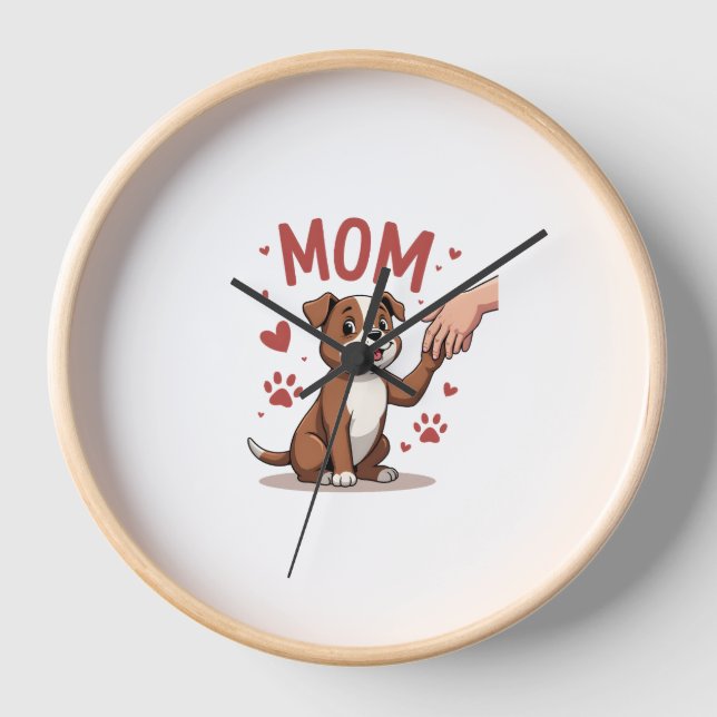 American Bully Mum Cute Dog Mama Funny Women Clock (Front)