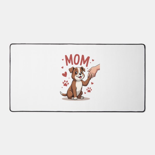 American Bully Mum Cute Dog Mama Funny Women Desk Mat (Front)