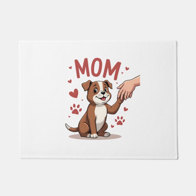 American Bully Mum Cute Dog Mama Funny Women Doormat (Front)