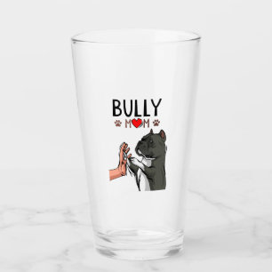 American Bully Mum Cute Dog Mama Funny Women Glass