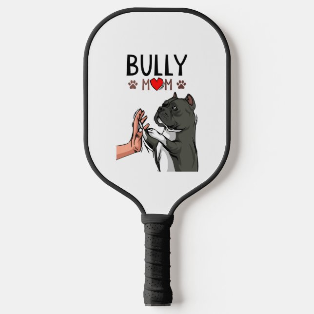American Bully Mum Cute Dog Mama Funny Women Pickleball Paddle (Front)