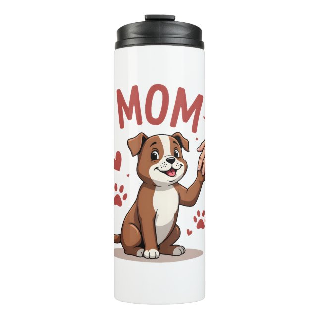 American Bully Mum Cute Dog Mama Funny Women Thermal Tumbler (Front)