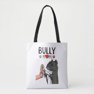 American Bully Mum Cute Dog Mama Funny Women Tote Bag