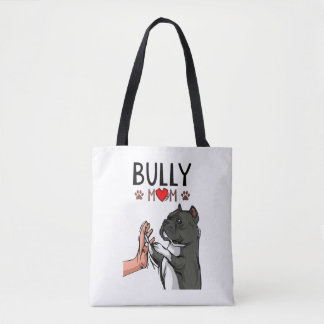 American Bully Mum Cute Dog Mama Funny Women Tote Bag