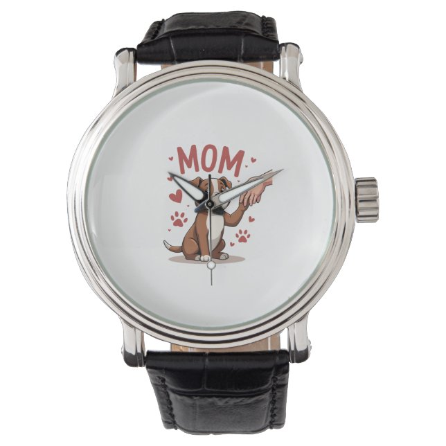 American Bully Mum Cute Dog Mama Funny Women Watch (Front)