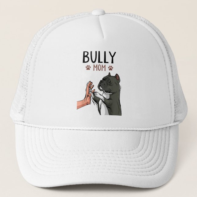 American Bully Mum Cute Dog Trucker Hat (Front)