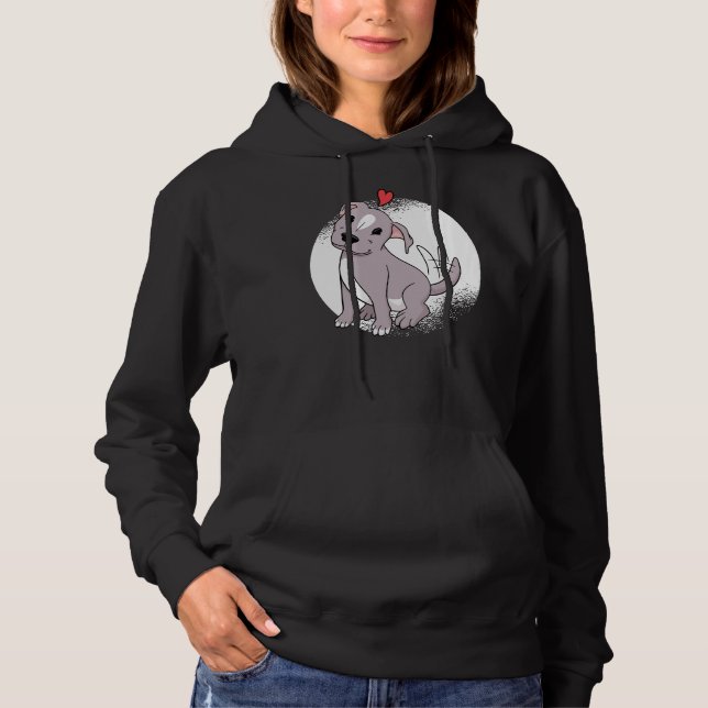 American Bully Pet Domestic Animal Pitbull Dog Lov Hoodie (Front)