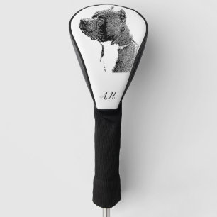 American Bully pitbull dog monogrammed Golf Head Cover