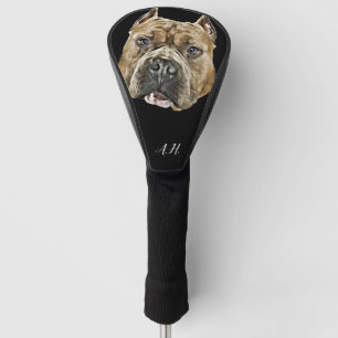 American Bully pitbull dog monogrammed Golf Head Cover