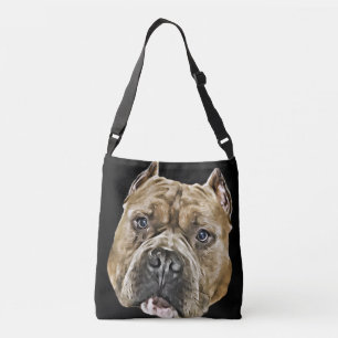 American Bully pitbull dog tote bag