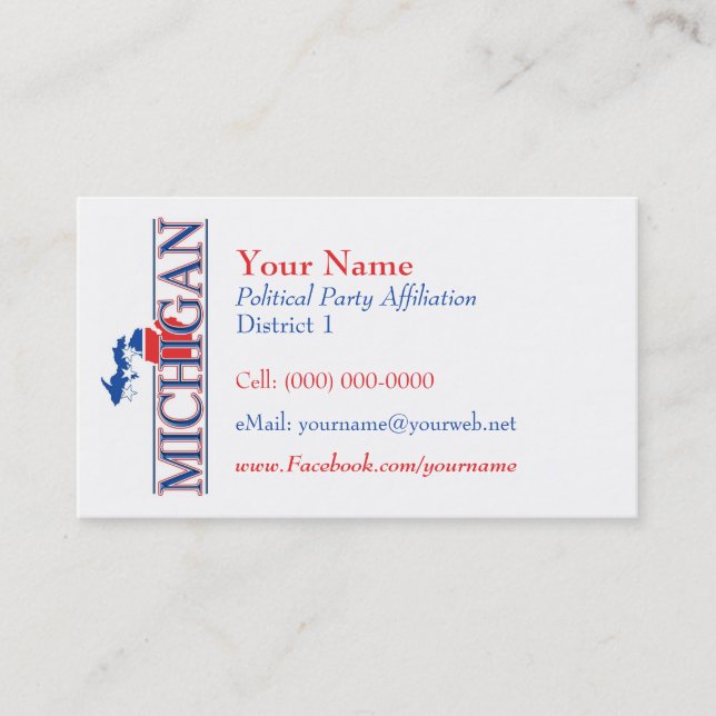 American Business Cards - Michigan (Front)