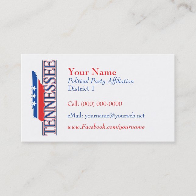 American Business Cards - Tennessee (Front)