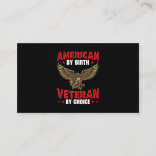 American By Birth Veteran Business Card