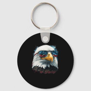 American Byld Eagle Usa Flag Shirt 4th Of July Eag Key Ring