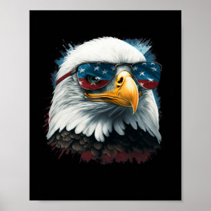 American Byld Eagle Usa Flag Shirt 4th Of July Eag Poster