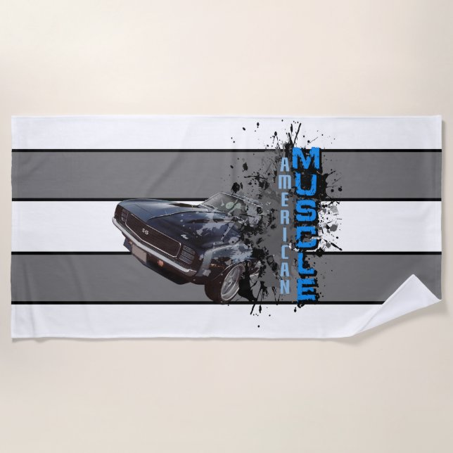 American Camaro Muscle Beach Towel (Front)