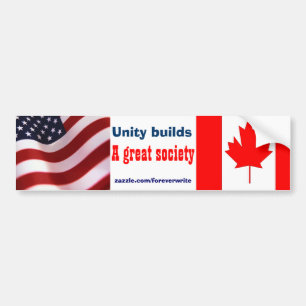 American canadian bumper sticker