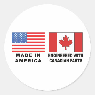 American Canadian Classic Round Sticker