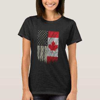 American Canadian Flag Thanks Canada Usa Friendshi T-Shirt