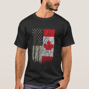 American Canadian Flag Thanks Canada Usa Friendshi T-Shirt