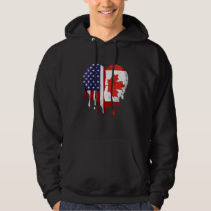American Canadian Heritage Month Canada Flag Heart Hoodie