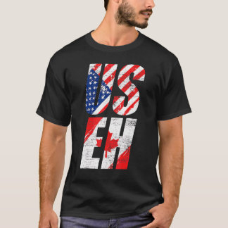 American Canadian Pride Maple Leaf Useh Usa Flag C T-Shirt