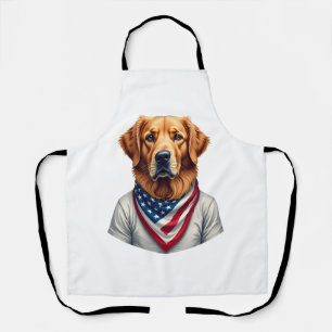 American Canine Golden Retriever Vintage Tee Apron