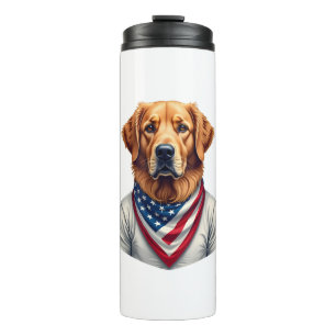 American Canine Golden Retriever Vintage Tee Thermal Tumbler