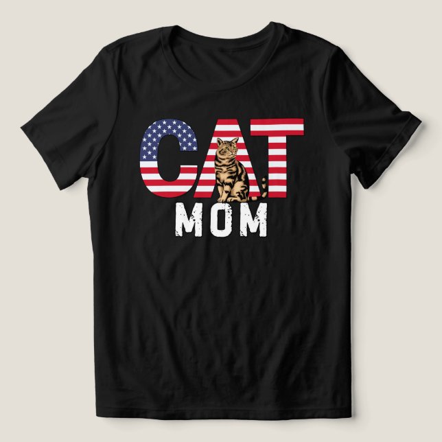 American Cat Mum Tri-Blend Shirt (Design Front)