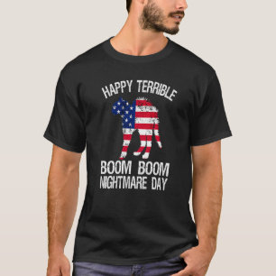 American Cat Usa Flag  4th Of July T-Shirt