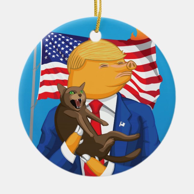 American Catastrophe Ceramic Tree Decoration (Front)