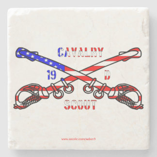 American Cavalry Marble Stone Coaster