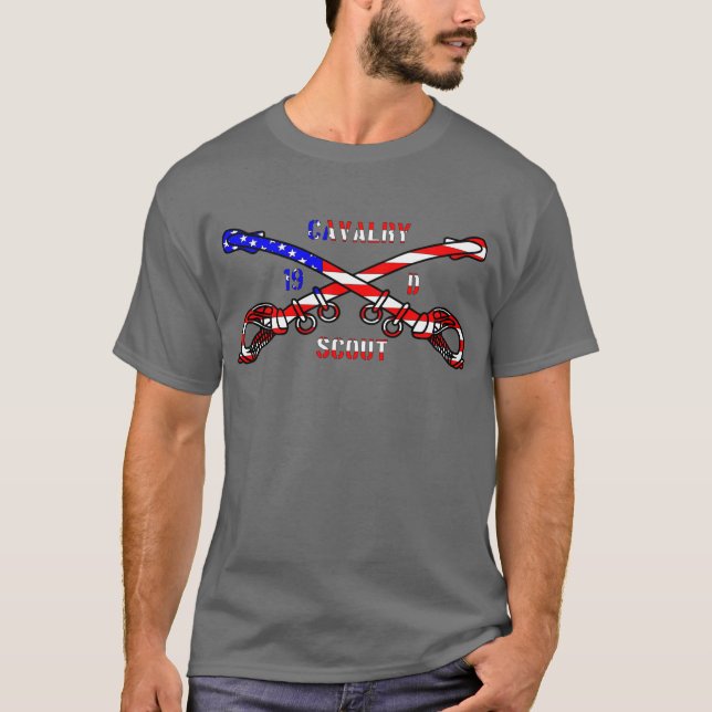 American Cavalry Men's Basic Dark T-Shirt (Front)