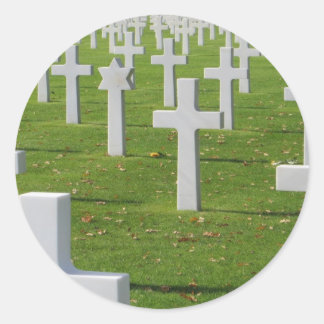 American Cemetery at Normandy Classic Round Sticker