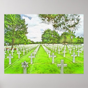 American Cemetery in Normandy France Poster