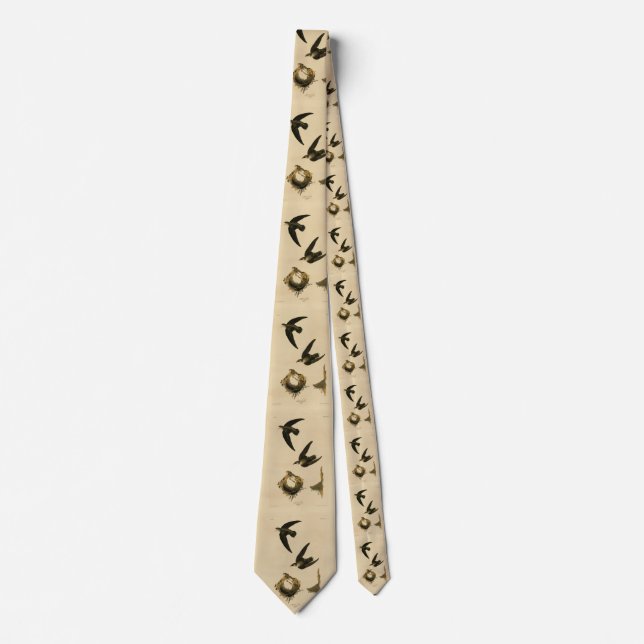 American (Chimney) Swift Audubon, Birds of America Tie (Front)