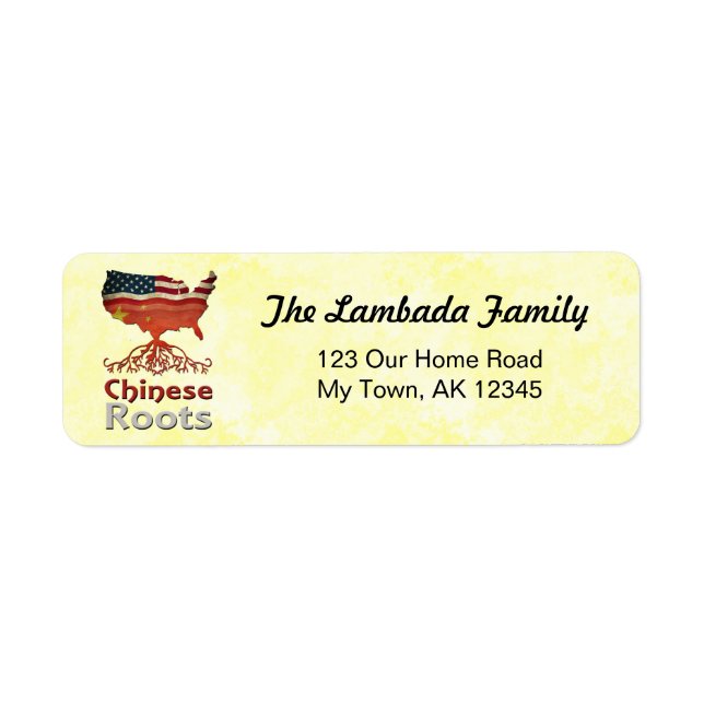 American Chinese Roots Address Labels (Front)