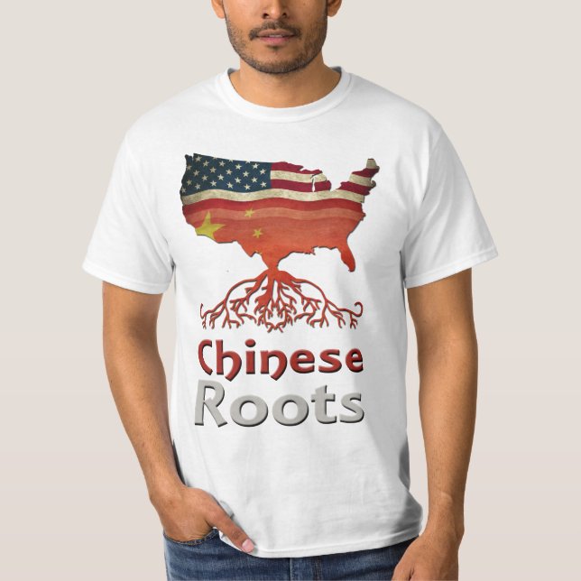 American Chinese Roots   T-Shirt (Front)