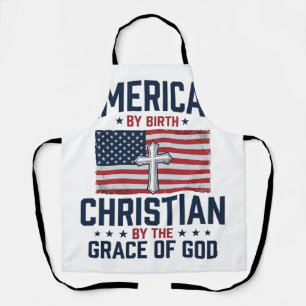 American Christian Flag Cross Vintage Shirt Apron