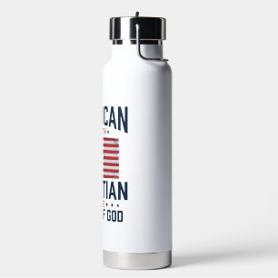 American Christian Flag Cross Vintage Shirt Water Bottle