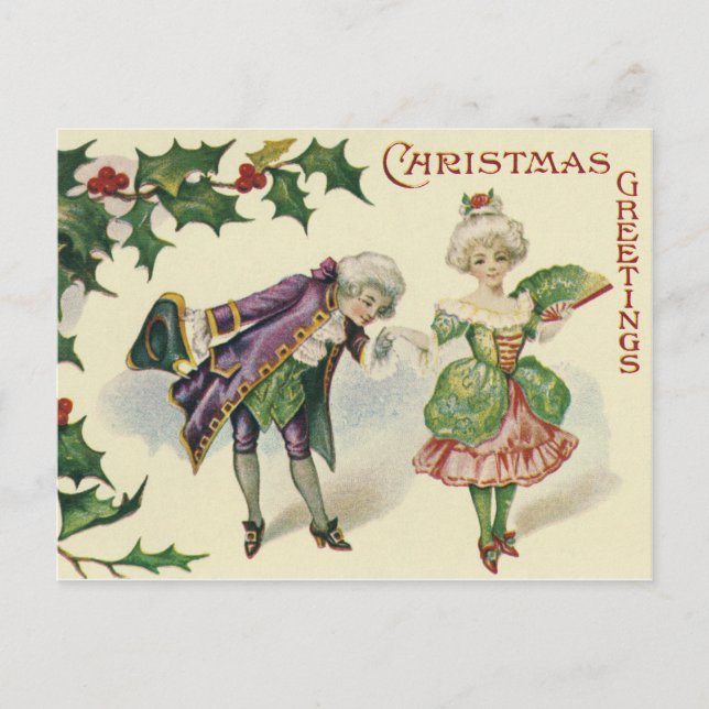 AMERICAN CHRISTMAS CARD. HOLIDAY POSTCARD (Front)